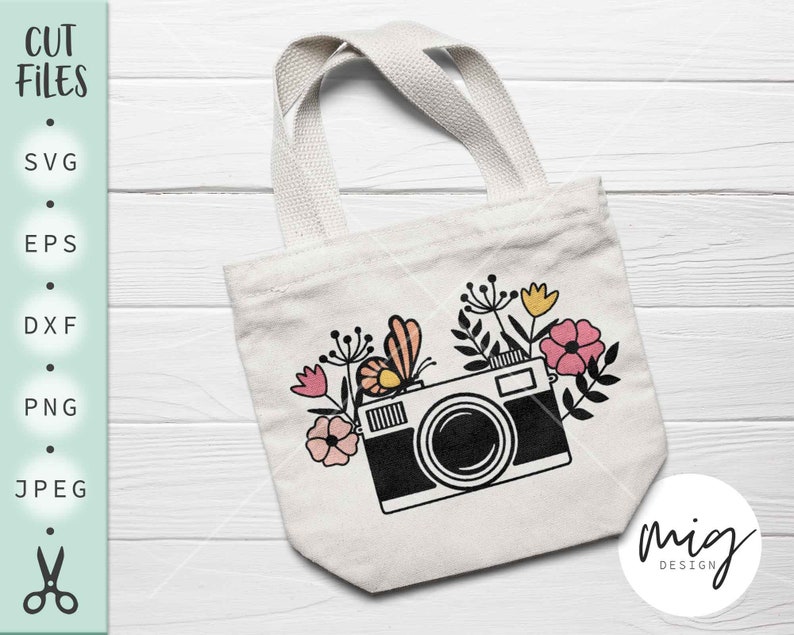 Download Camera svg Camera cut file Floral camera svg Cricut | Etsy
