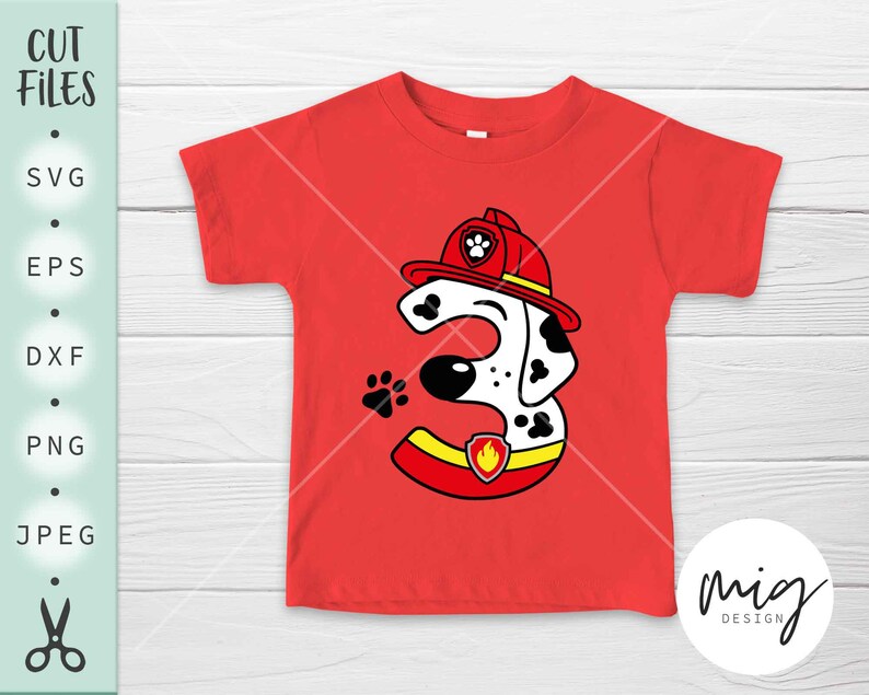 Download Marshall Birthday Svg 3rd Birthday paw patrol svg Marshall ...