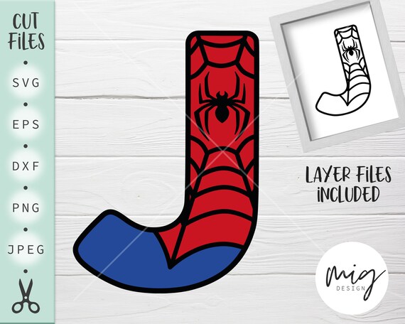 spider man svg spiderman letter svg spiderman letter j svg etsy