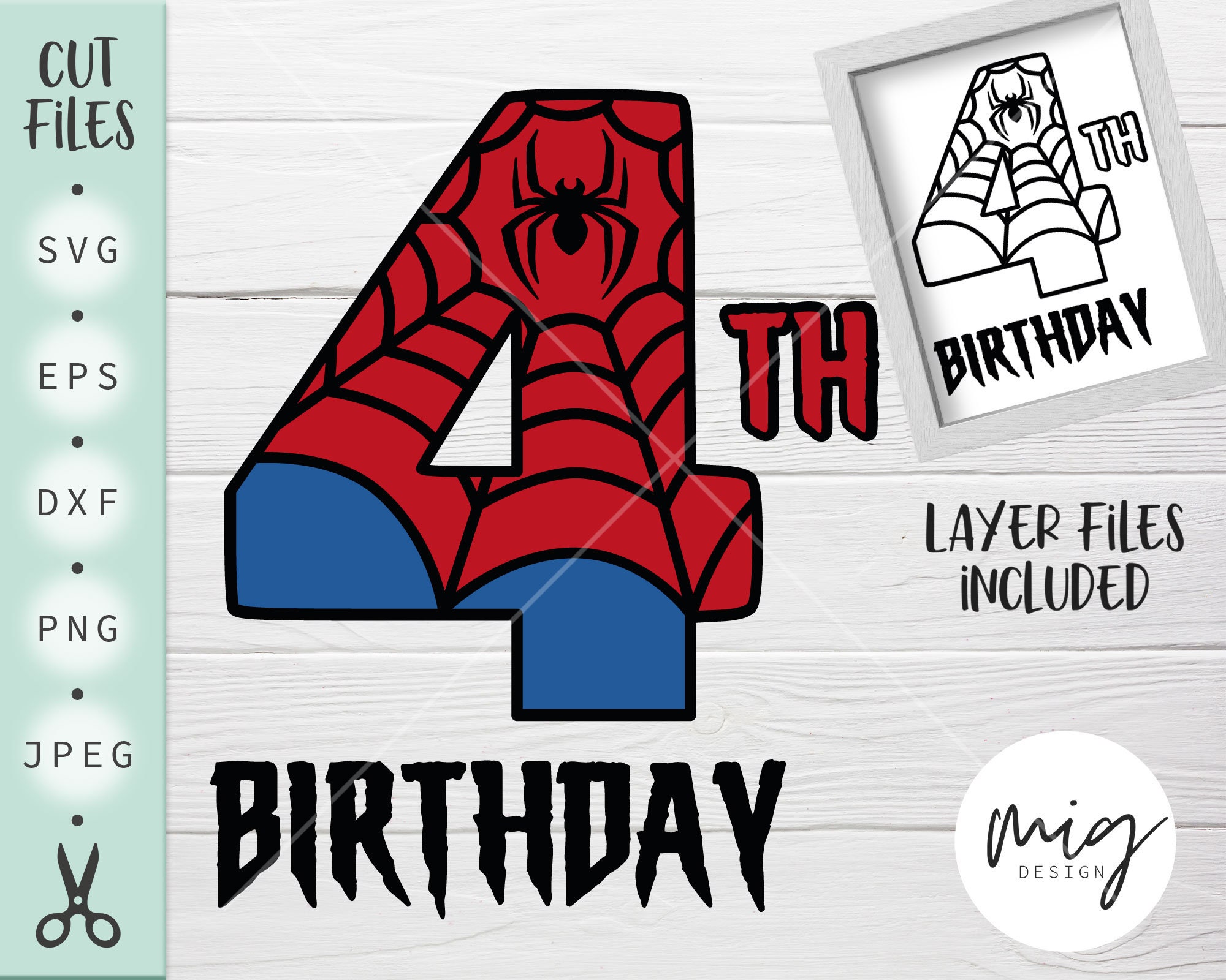 Download 4th Birthday Spiderman Svg Spiderman Birthday Svg Four Etsy