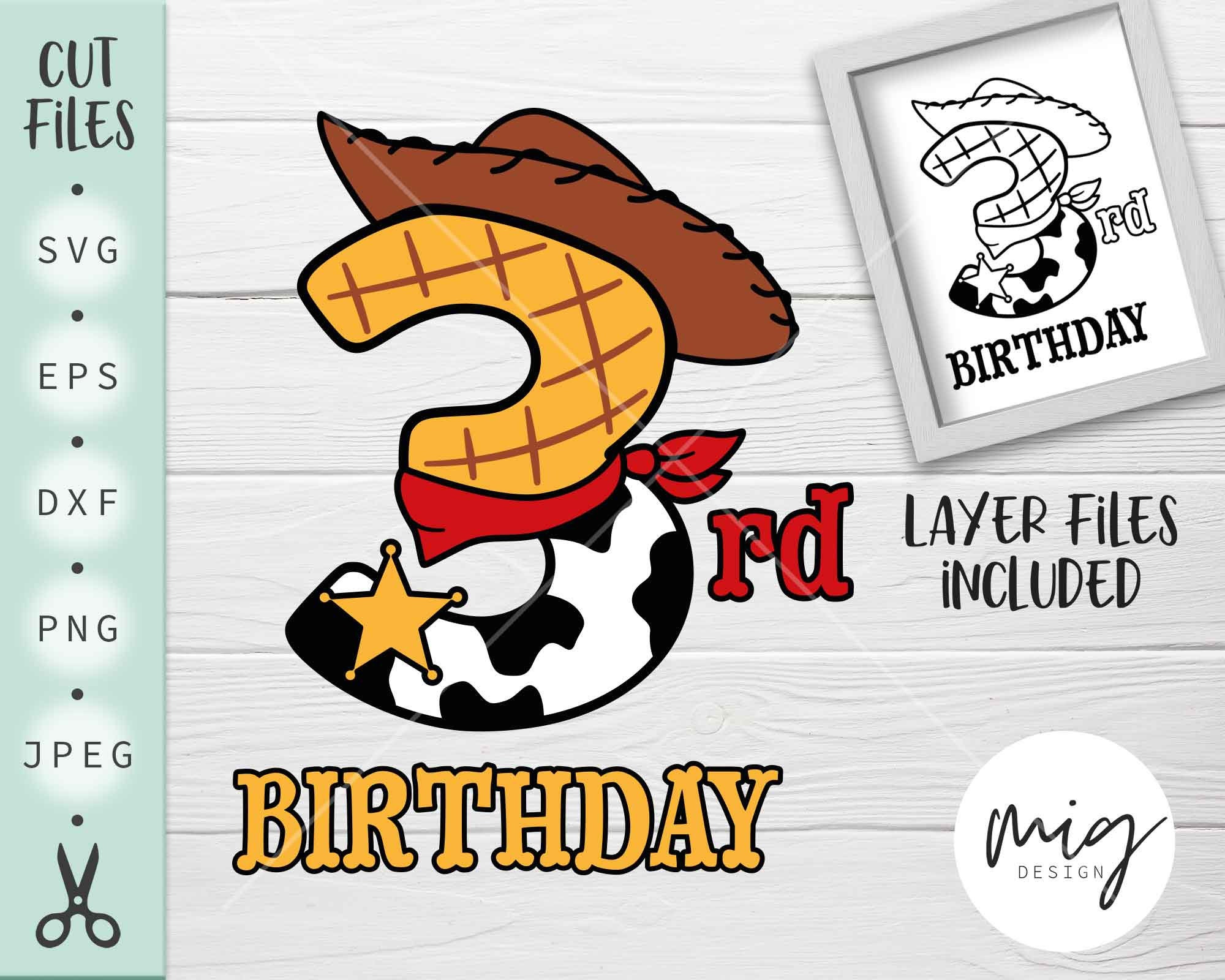 Download 3rd Birthday Woody Svg 3rd Birthday Toy Story Svg Three Etsy