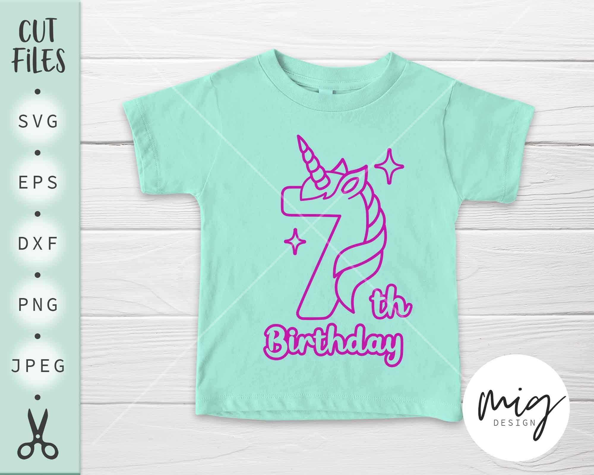 Download 7th Birthday svg seven SVG unicorn Birthday svg seven | Etsy