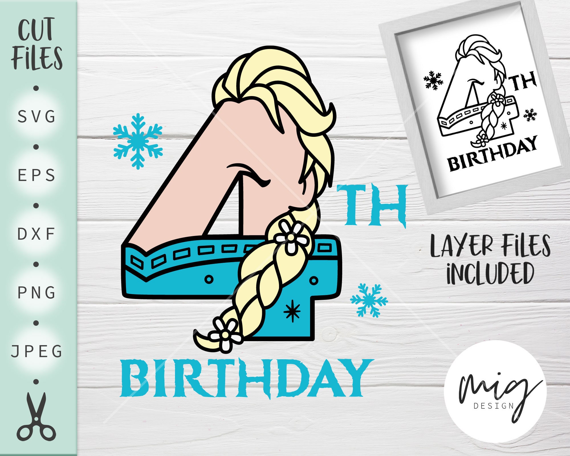 Download Frozen Birthday Svg Frozen svg 4th Birthday Frozen svg | Etsy