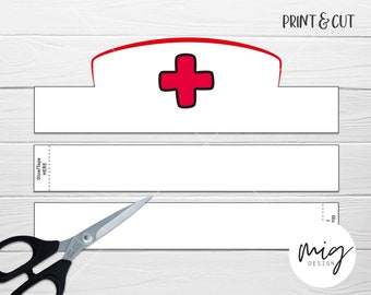 Doctor Hat Paper Crown Template COLOR YOUR OWN Printable - Etsy