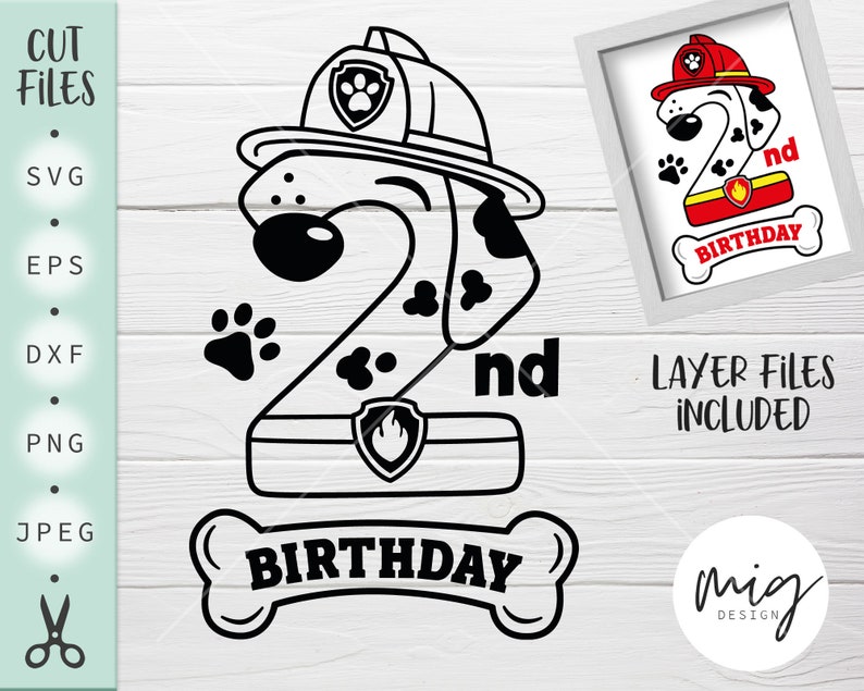 Download Marshall Birthday Svg Paw Patrol Birthday Svg Marshall Two Birthday Svg 2nd Birthday Svg Marshall Two Svg 2nd Birthday Paw Patrol Svg Clip Art Art Collectibles