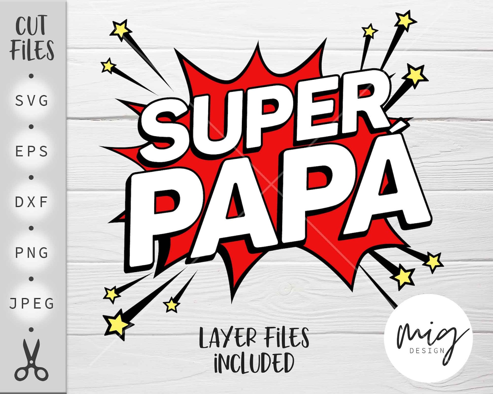 Download Super papa Cricut Silhouette papa SVG Father's Day cut | Etsy