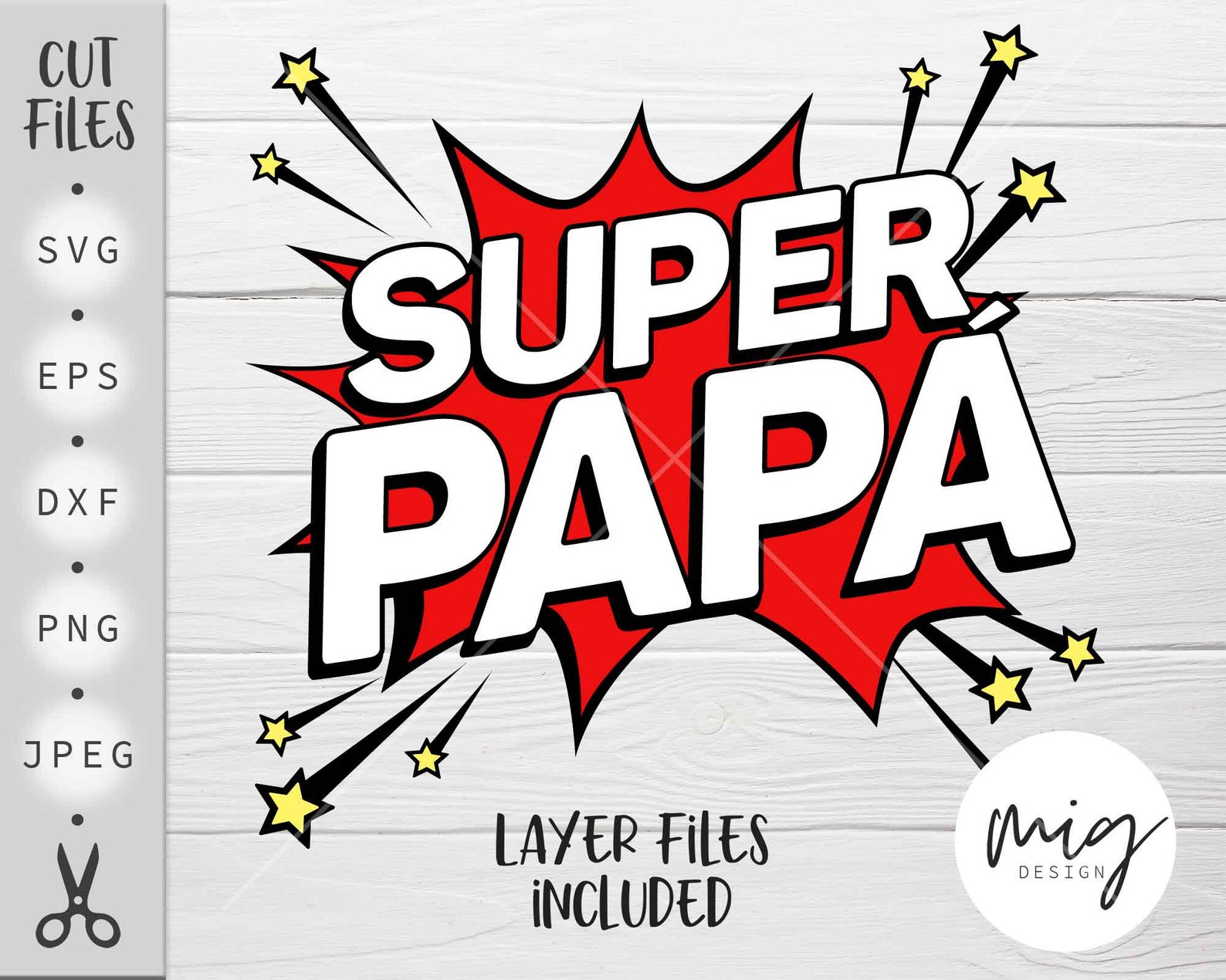 Download Super papa Cricut Silhouette papa SVG Father's Day cut | Etsy