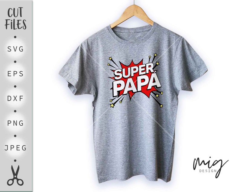 Download Super papa Cricut Silhouette papa SVG Father's Day cut | Etsy