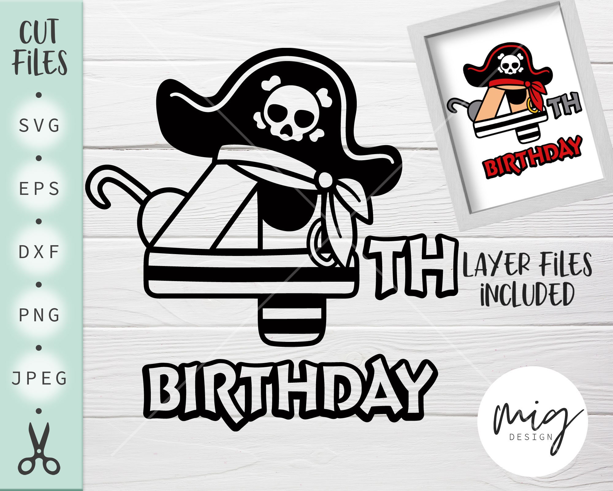 Pirat Geburtstag svg 4. Geburtstag Piraten svg Piraten Etsy