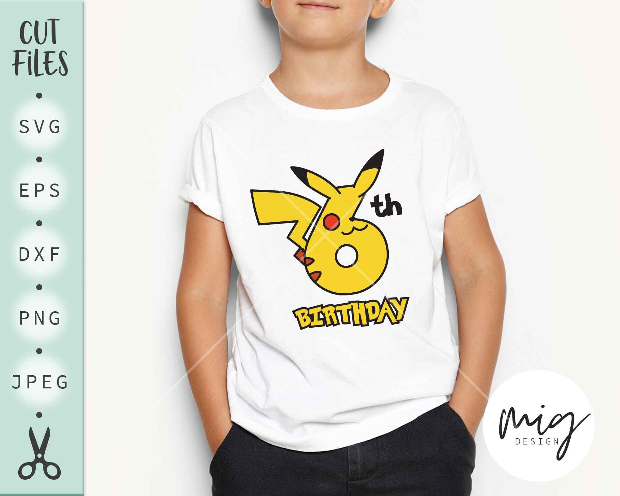 Download 6th Birthday Pikachu svg 6th Birthday Pokemon svg six | Etsy
