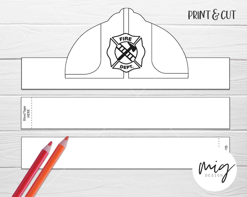 Free Printable Fireman Hat Template