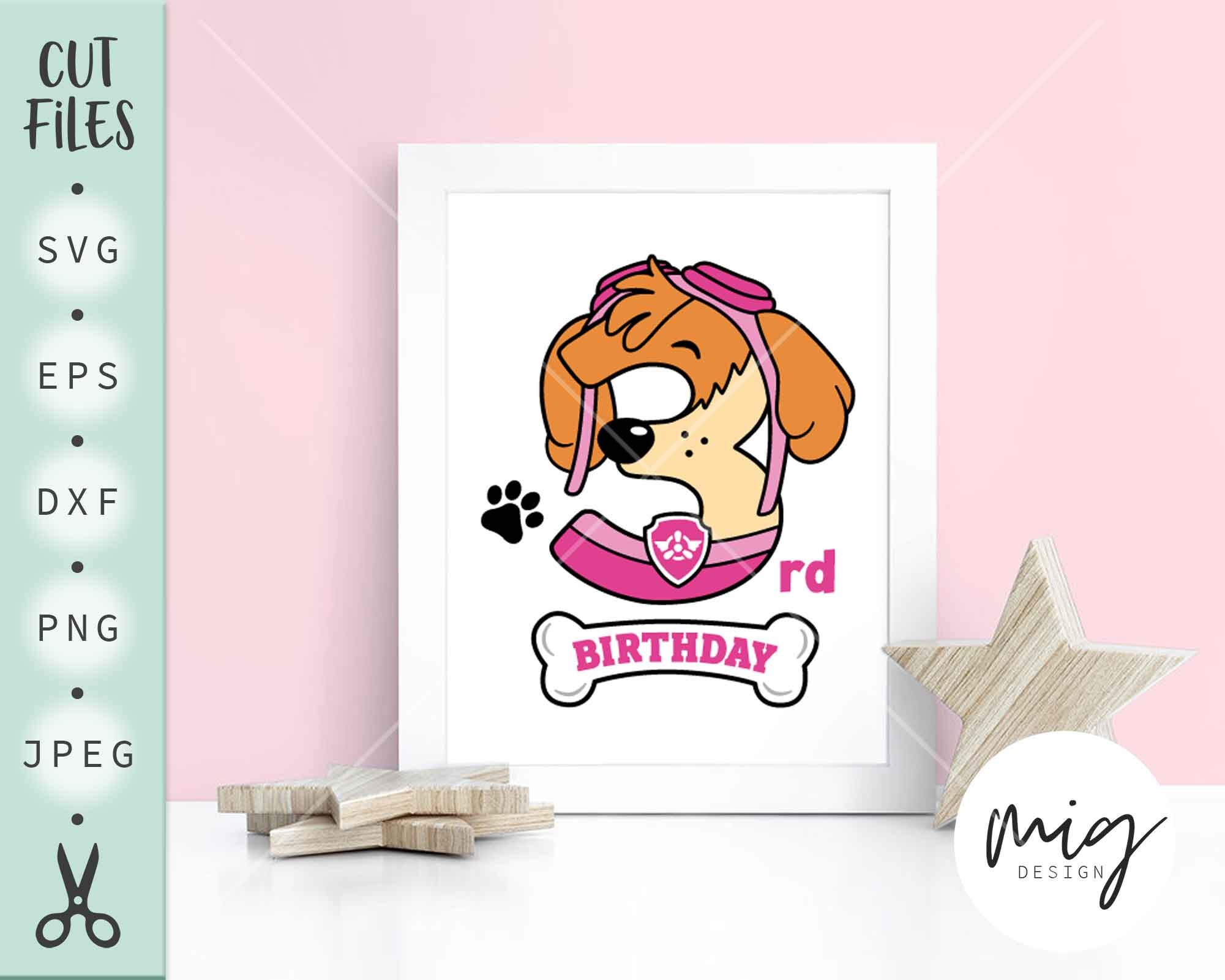 paw patrol birthday girl shirt skye svg for cricut paw patrol birthday girl shirt skye svg for cricut