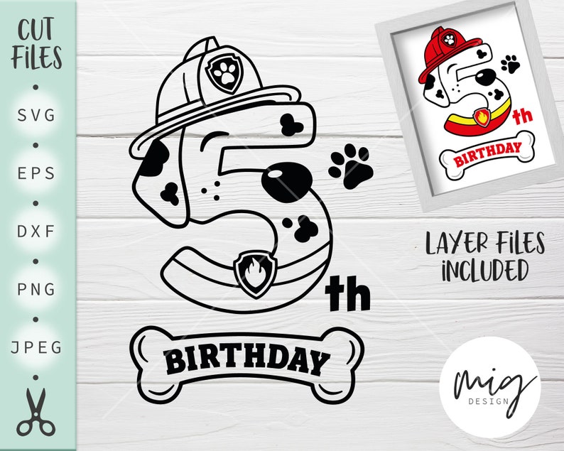 Download 5th Birthday Svg Paw Patrol Birthday Svg 5th Birthday Paw Patrol Svg Marshall Birthday Svg Marshall Five Svg Marshall Five Birthday Svg Clip Art Art Collectibles Jewellerymilad Com