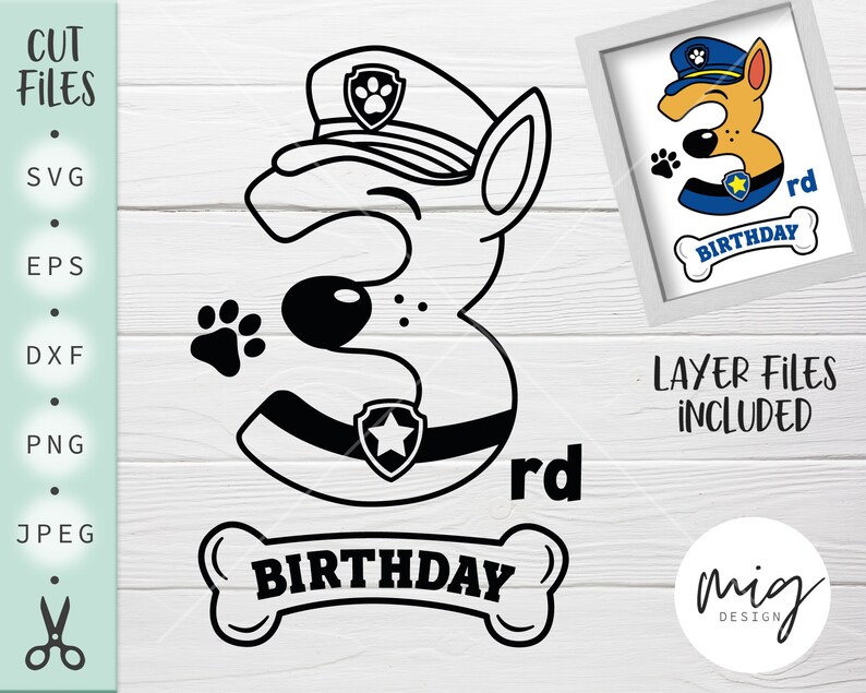 Download 3rd Birthday Chase Svg Chase Three Birthday Svg Chase Birthday Svg Chase Three Svg 3rd Birthday Paw Patrol Svg Paw Patrol Birthday Svg Clip Art Art Collectibles Shantived Com