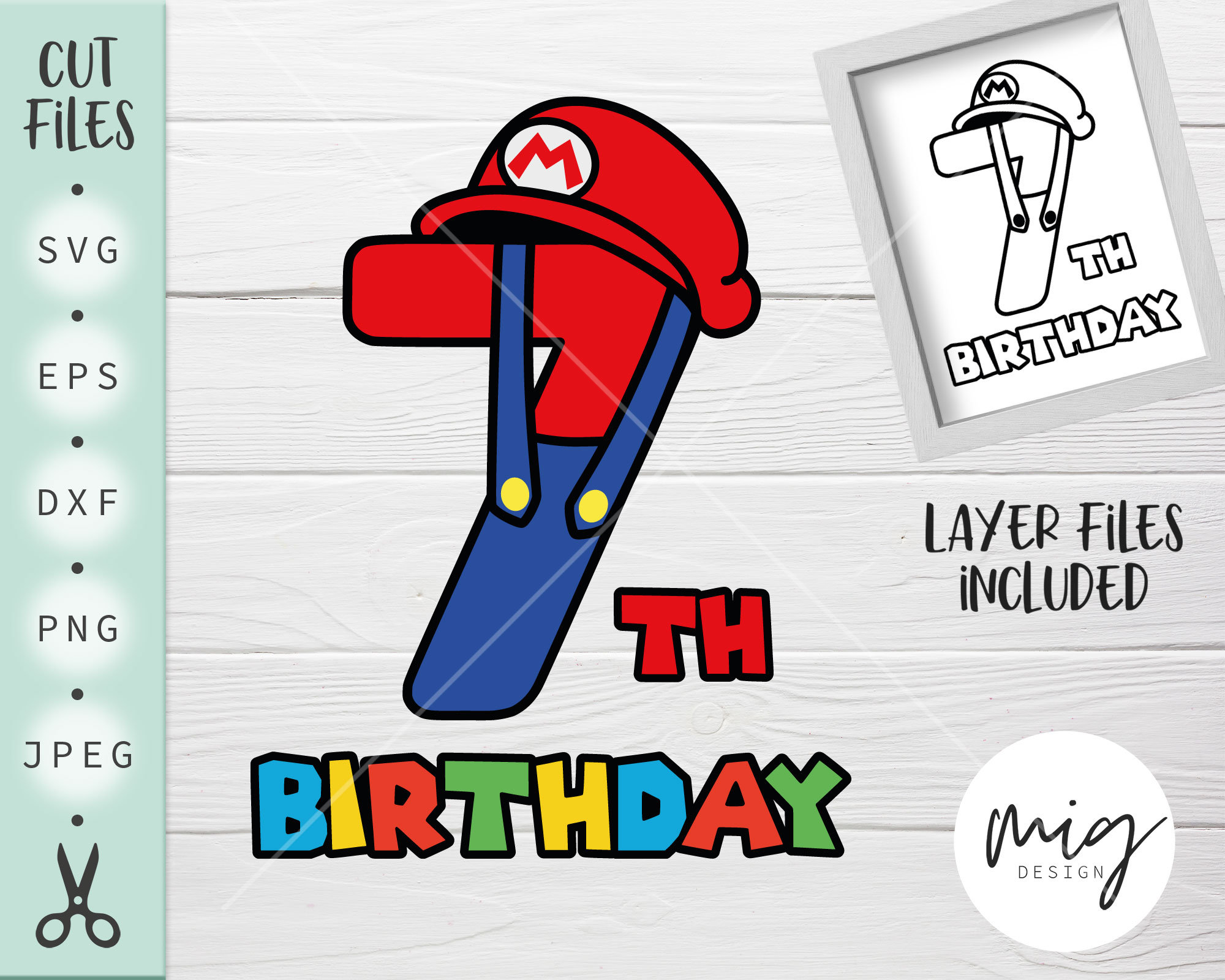 7th Birthday Mario Bros Svg Super Mario Birthday Svg Seven Etsy Australia