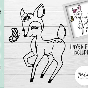 Download Cute Baby Deer Fawn Reindeer Svg Christmas Reindeer Svg Cute Etsy