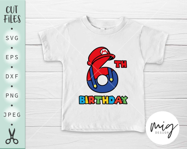 Download Art Collectibles Clip Art Mario Bros Birthday Svg Super Mario Six Birthday Mario Bros Svg 6th Birthday Mario Bros Svg Six Mario Bros Svg Super Mario Birthday Svg