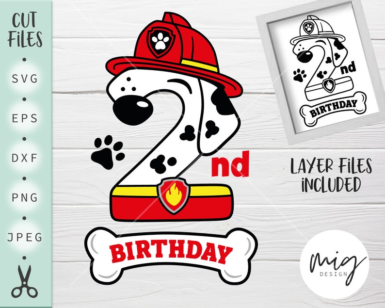 free 1st birthday paw patrol svg pattern