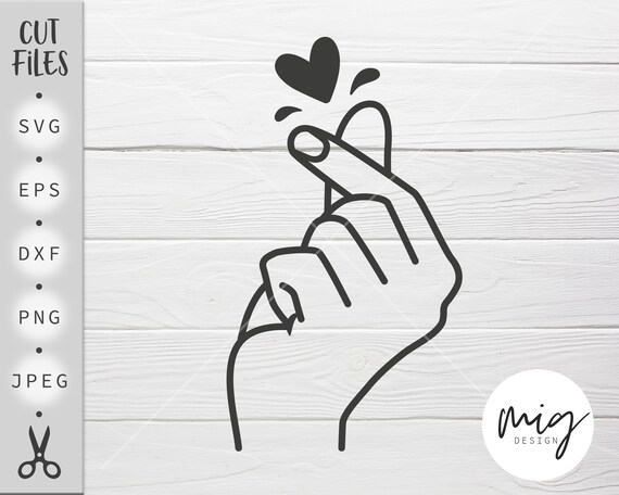 Download Korean Love Svg File For Cricut Silhouette Valentine S Etsy