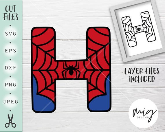 spider man svg spiderman letter svg spiderman letter h svg etsy canada