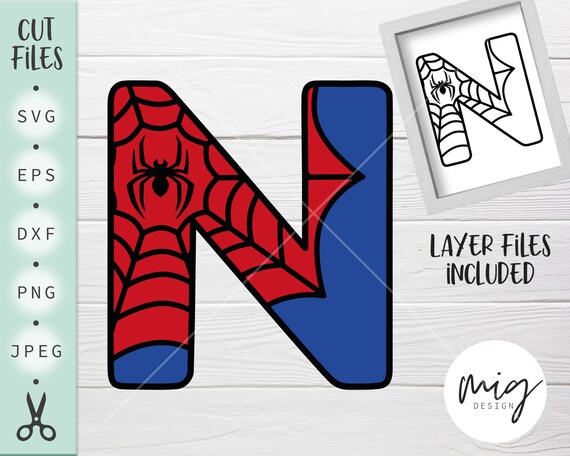 spider man svg spiderman letter svg spiderman letter n svg etsy denmark