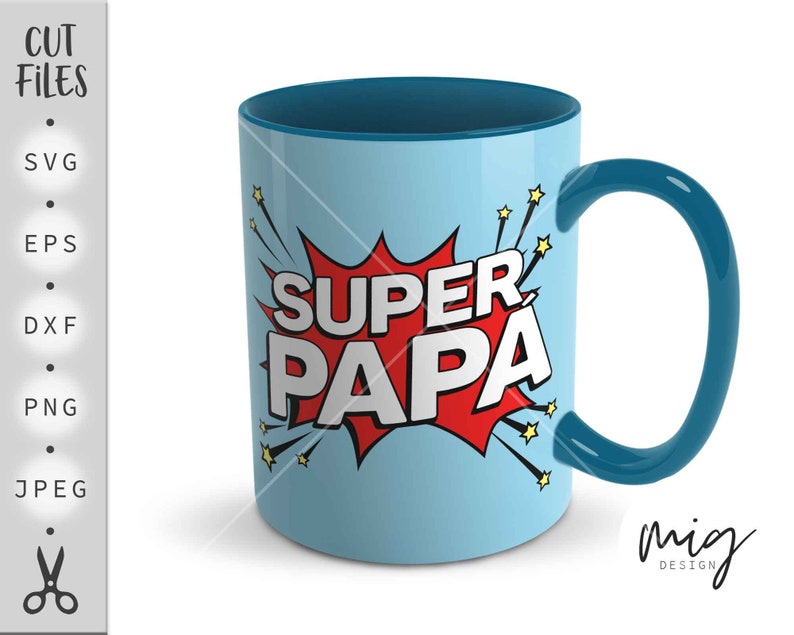 Download Super papa Cricut Silhouette papa SVG Father's Day cut | Etsy