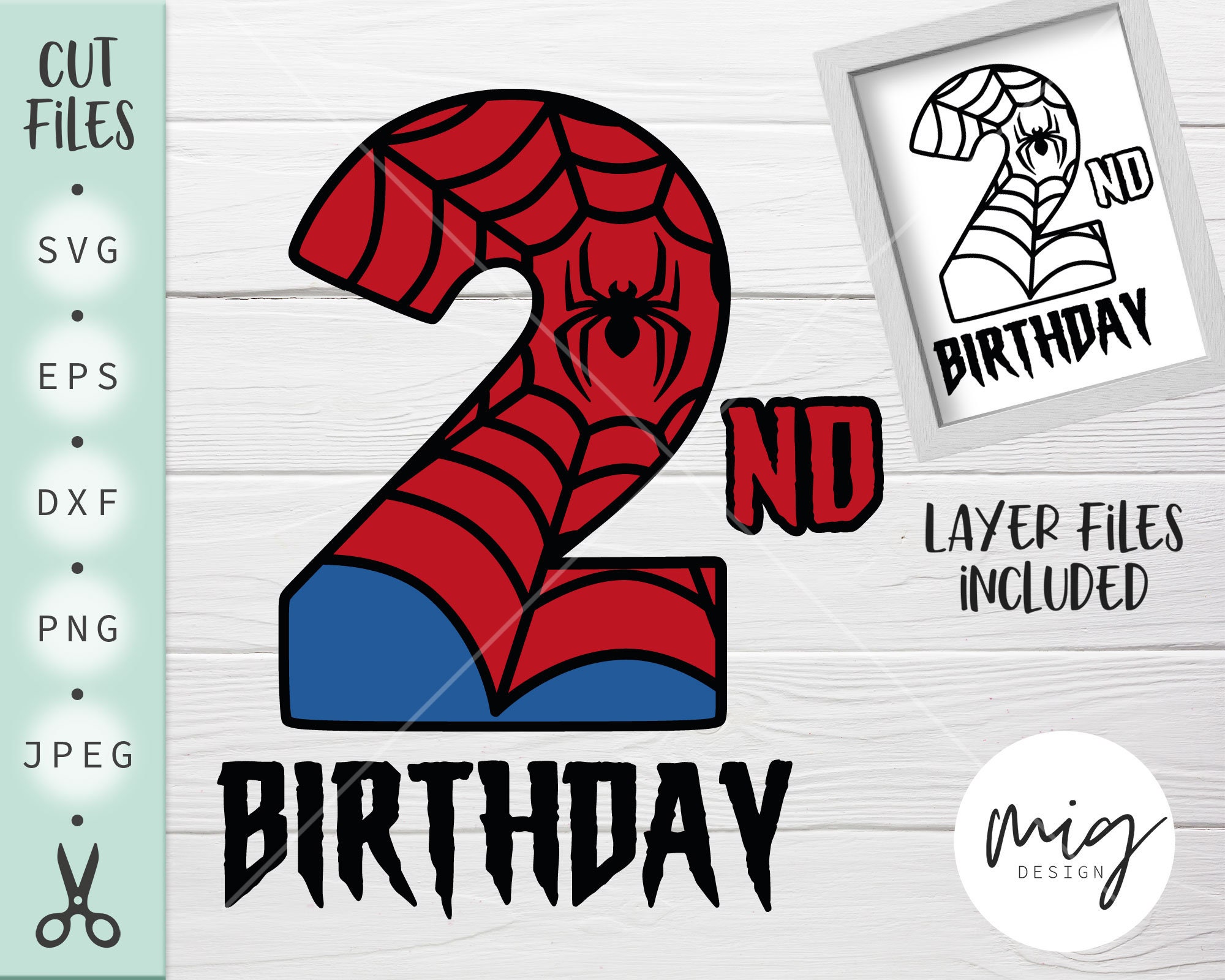 2nd Birthday spiderman svg spiderman Birthday svg two | Etsy