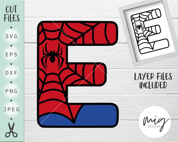 spider man svg spiderman letter svg spiderman letter e svg etsy