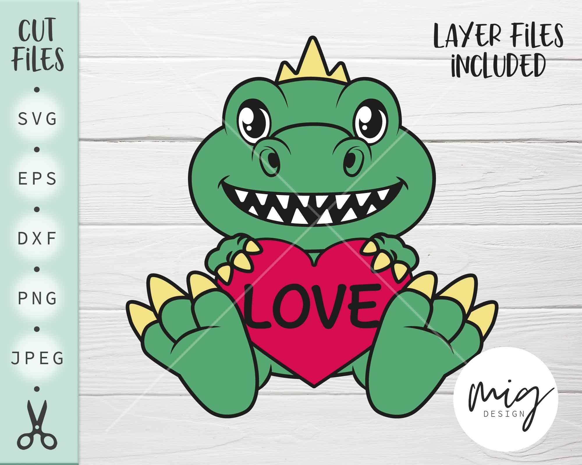 dinosaur with a heart