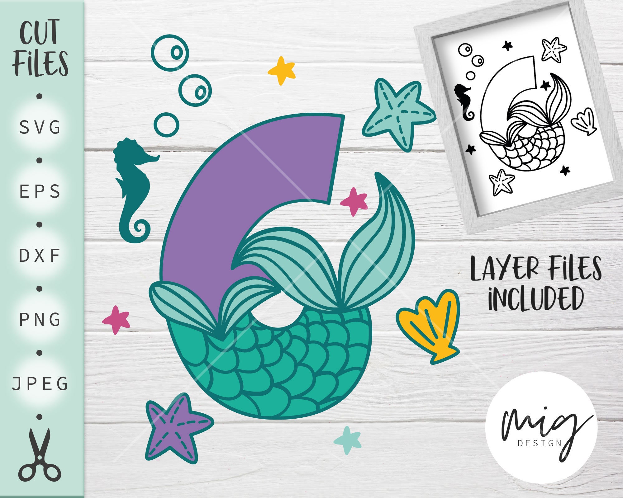 Download 6th birthday mermaid svg Mermaid Birthday SVG 6 Mermaid ...