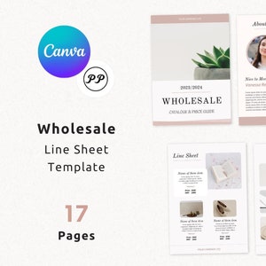 Line Sheet Template , Wholesale Catalog Template , Canva Line Sheet , Pricing Ebook template , Editable Linesheet Catalogue , Retail Catalog