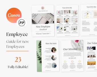 New Employee Welcome Package , Employee Onboarding , Editable Employee Handbook , HR Manual Template , New Employee Guide , New Hire Welcome
