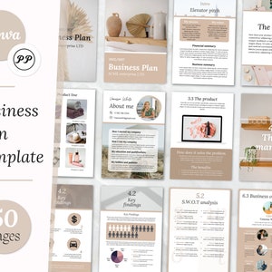 Business Plan Template , Business Plan Template , Start Up Workbook ,  Business Planner Proposal , Editable , Printable Business Plan