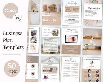 Business Plan Template , Business Plan Template , Start Up Workbook ,  Business Planner Proposal , Editable , Printable Business Plan