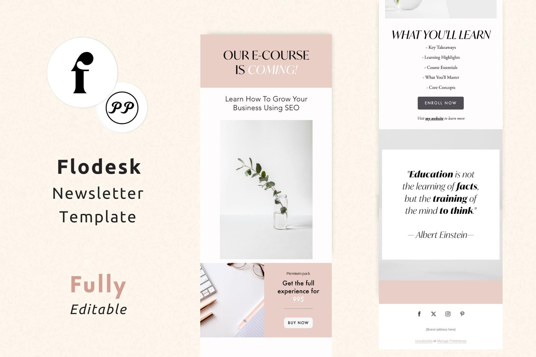 Flodesk Templates flodesk Email Template Editable Newsletter Flodesk Templates flodesk Email Template Editable Newsletter