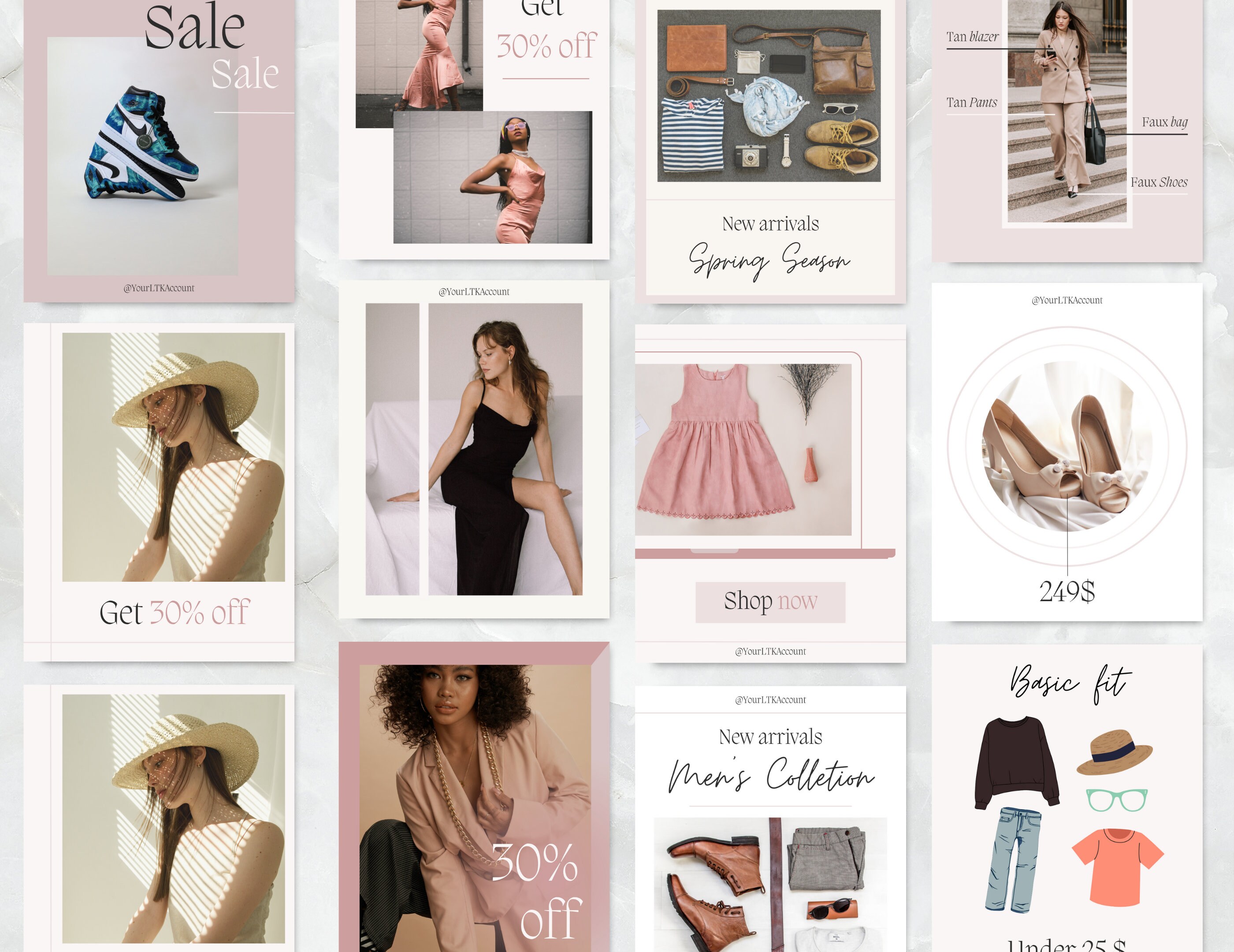 LTK Template , Liketoknowit Canva Template Pack , Social Media Template ...