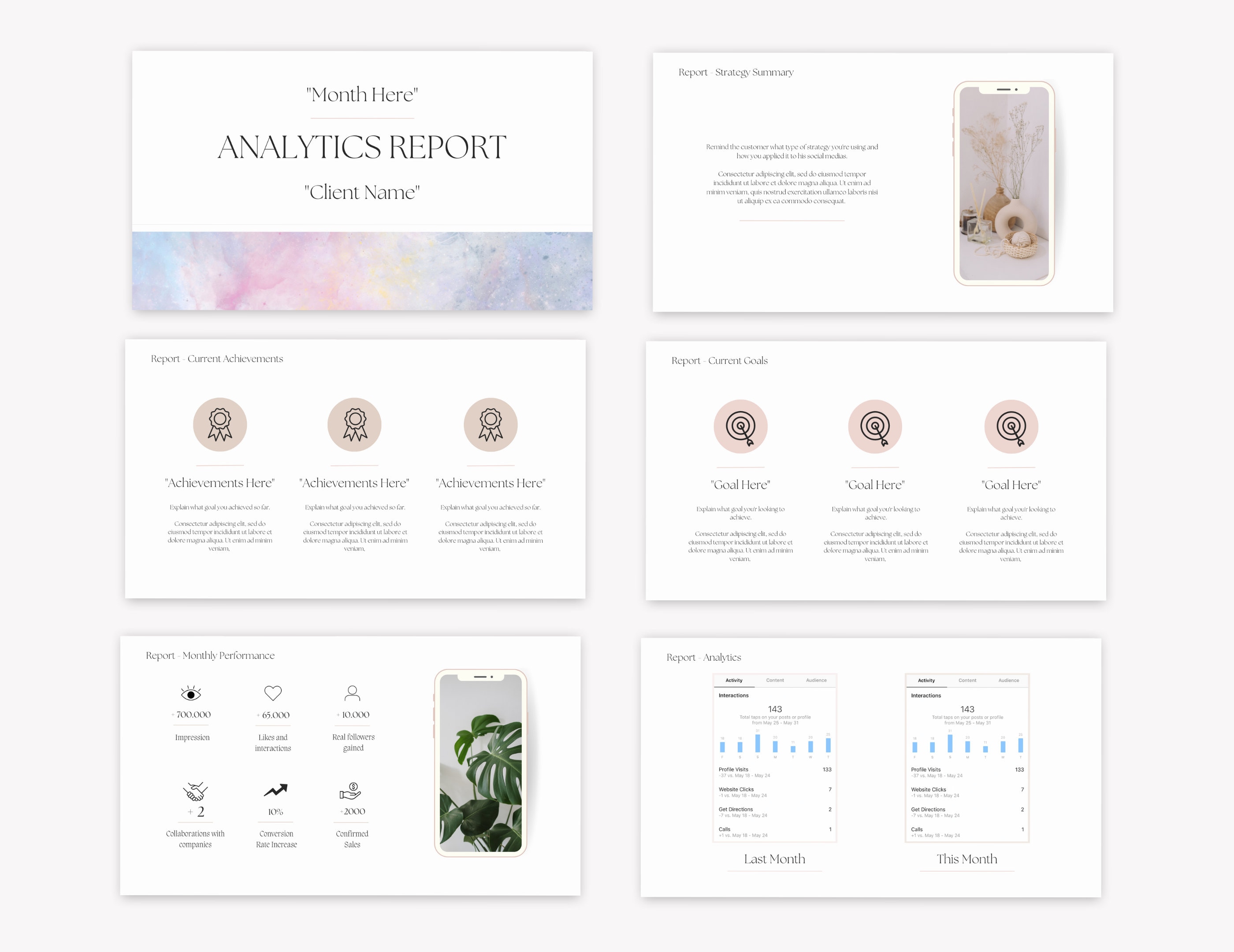 Analytics Report Template Monthly Report Social Media Manager