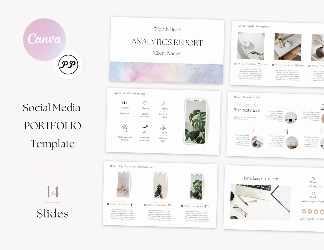 Analytics Report Template Monthly Report Social Media Manager