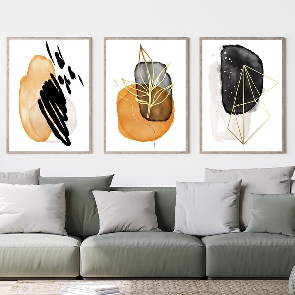 Orange Wall Art Etsy UK