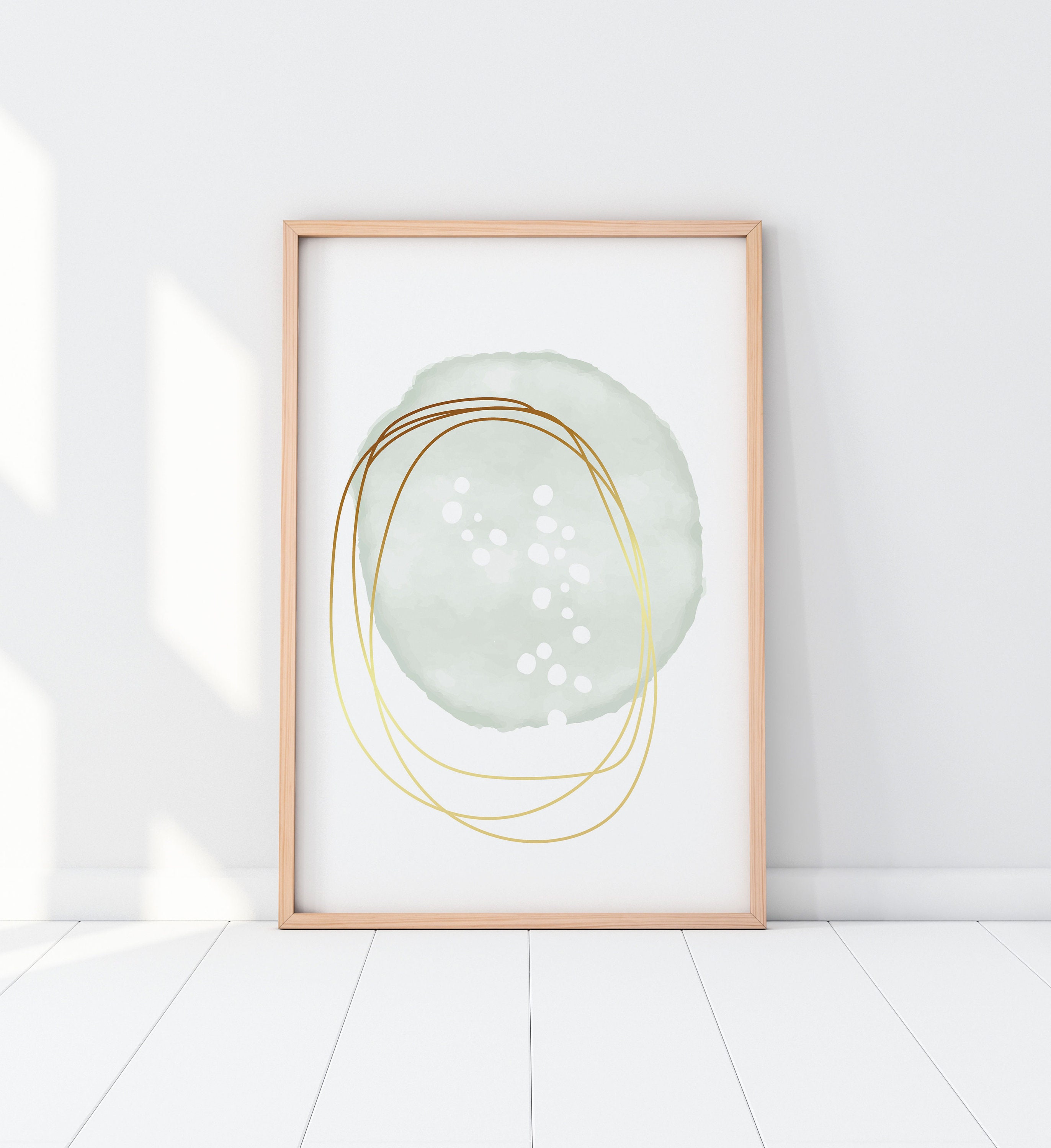 Green and Gold Contemporary Abstract Print Set of 3, Green, Gold,  Contemporary Abstract, Shapes Abstract Wall Art, Poster, Framed Wall Art -  Etsy Denmark