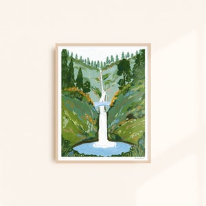 Multnomah Falls Painting Art Print
