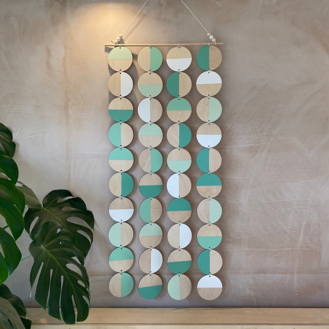 Green Wall Art Large Wall Decoration Green Geometric Art Huge Wall ...