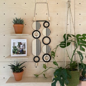 Colgante de pared de rayas grandes