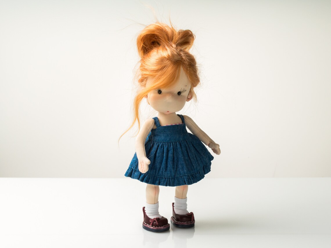 Waldorf Puppe Dekor Puppe mit roten langen Haaren und in Etsy