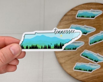 Tennessee Sticker - The Great Smokey Mountains Sticker - TN Sticker - Tennessee nature laptop sticker - State Stickers - Tennessee Gift