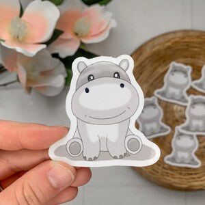 Niedlicher Baby Nilpferd Aufkleber - Baby Sticker - Laptop Sticker