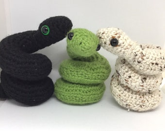 Swirly Snek Coiled Snake Handmade Crochet Amigurumi