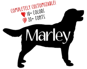 Customizable Name Labrador Retriever Lab Vinyl Decal