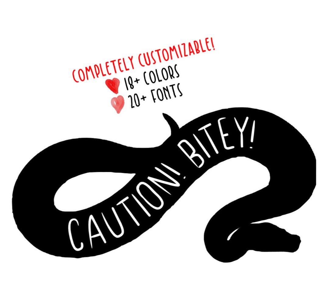 Customizable Name Blood Short-tailed Python Snake Vinyl Decal READ ...