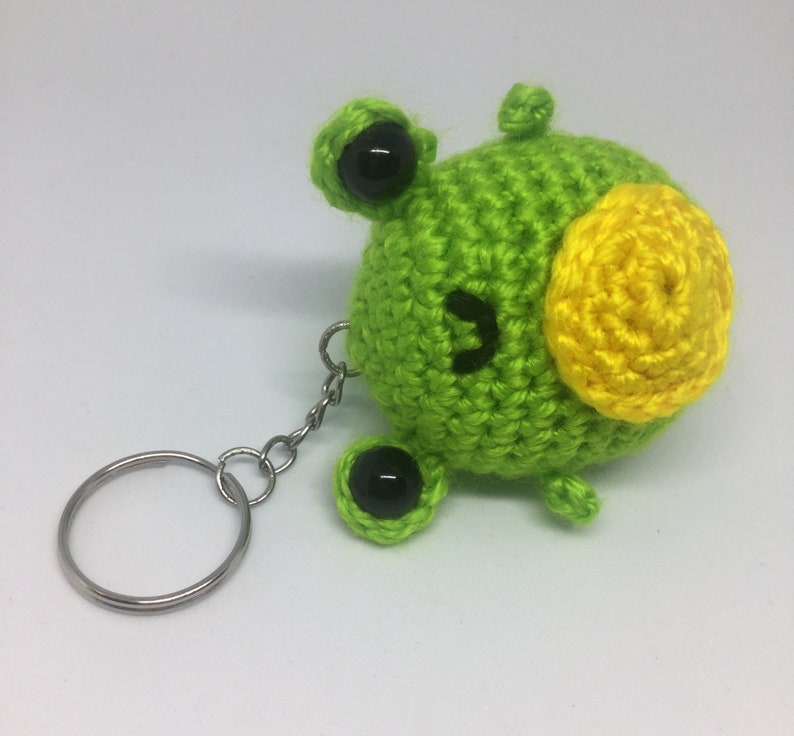 Little Frog Keychain Handmade Crochet Amigurumi Stuffed Toy Etsy